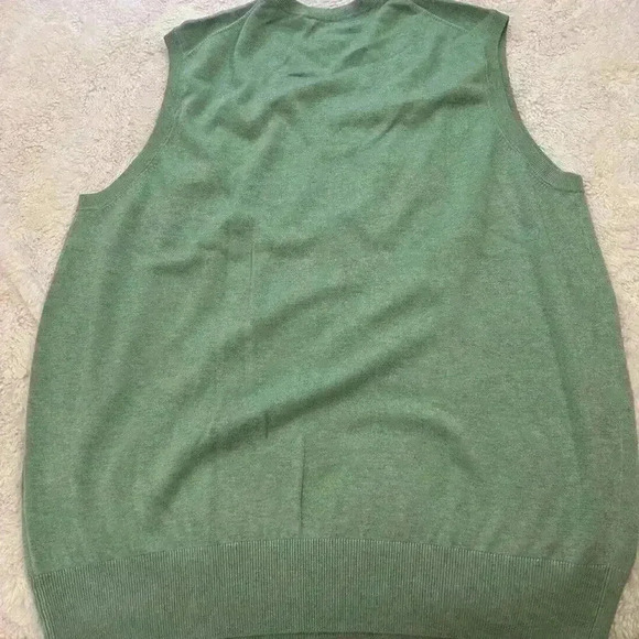 Men's Large Peter Millar Silk Green‎ Sleeveless Vest - Picture 4 of 5